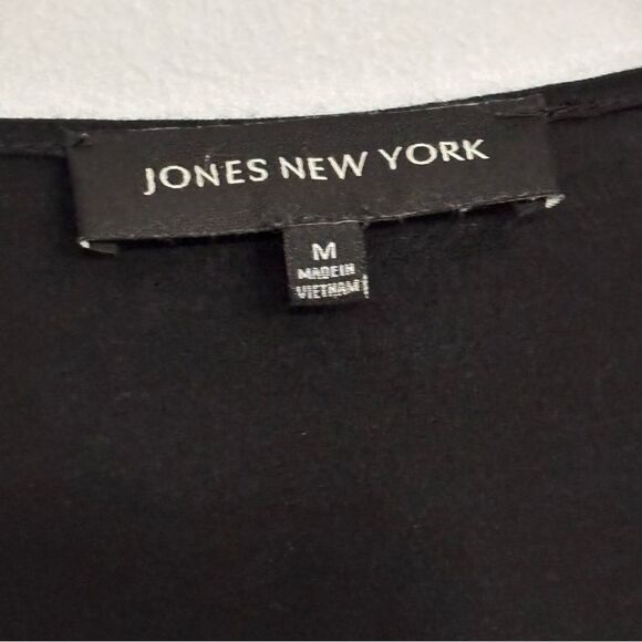 Jones New York | Women's Black Cowl Neck Stretch 3/4 Sleeve Blouse Top T… - Picture 8 of 12